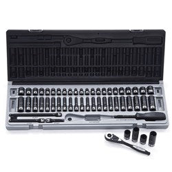 Sheffield Drive Metric & Imperial Standard & Deep Socket Set Dual Action