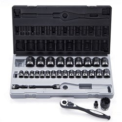 Sheffield Drive Metric Standard Socket Set Dual Action