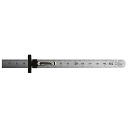 Sheffield Matt Stainless Rule With Pocket Clip Metric Imperial