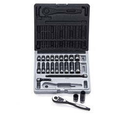 Sheffield Drive Imperial Standard & Deep Socket Set Dual Action