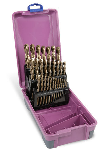 Cobalt Jobber Drill Set Imperial : 1/16" - 1/2" x 1/64" Rises | 29pc