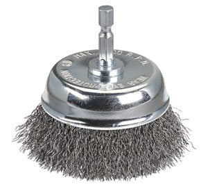 Bordo Steel Crimp Wire Cup Brush With Hex Shank