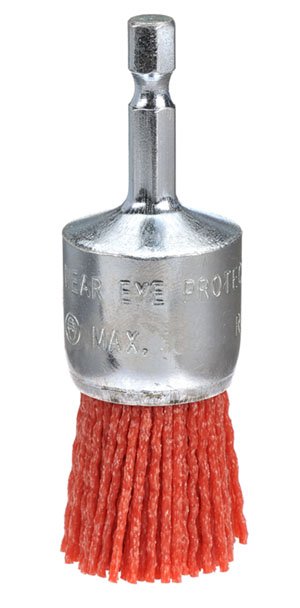 Bordo NylonGrit End Brush With Hex Shank
