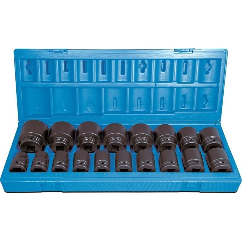Sheffield 3/4" Drive 6-POINT IMPERIAL STANDARD SOCKET SET - 18 Pieces 3/4 Drive 6-Point Imperial Standard Socket Set
