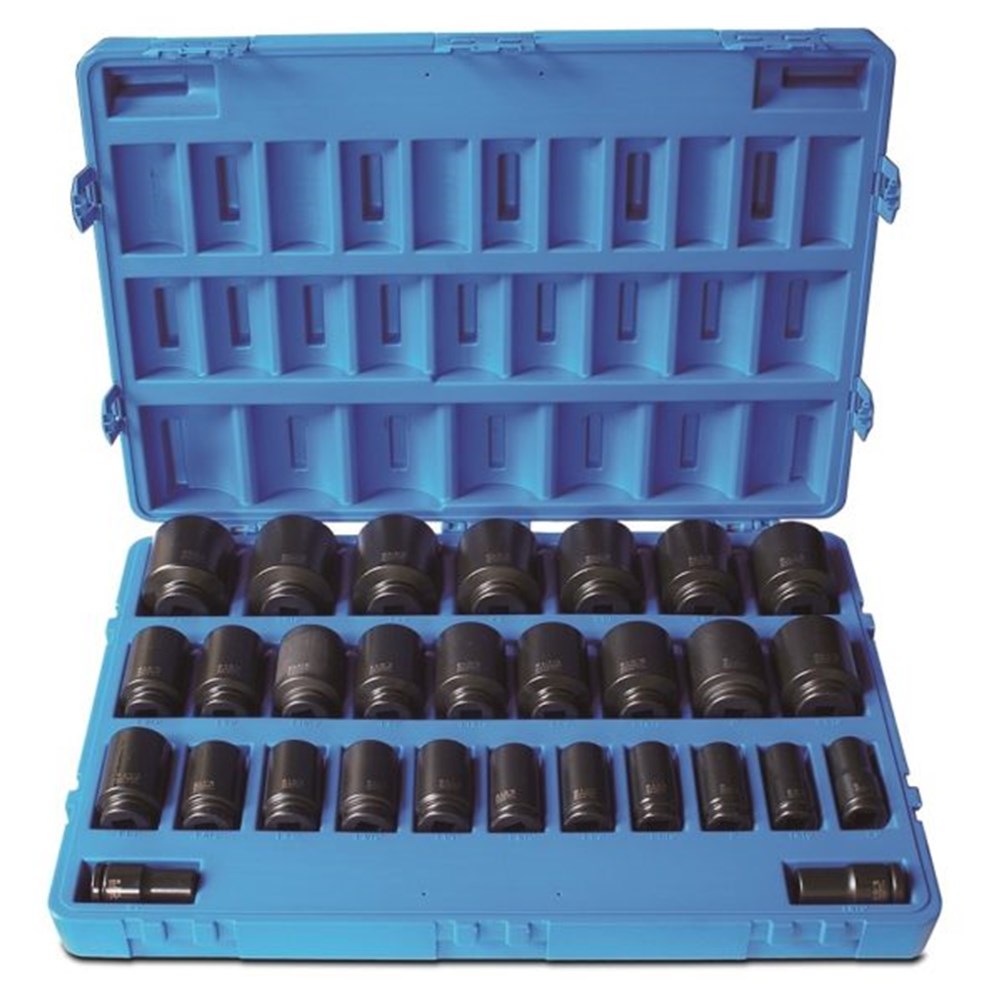 Sheffield 3/4" Drive 6-POINT IMPERIAL DEEP SOCKET SET - 29 Pieces 3/4 Drive 6-Point Imperial Deep Socket Set
