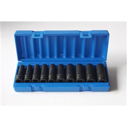 Sheffield Drive Metric Deep Socket Set