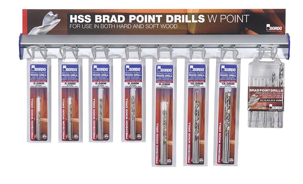 Bordo Brad Point Drill - Tier Merchandiser