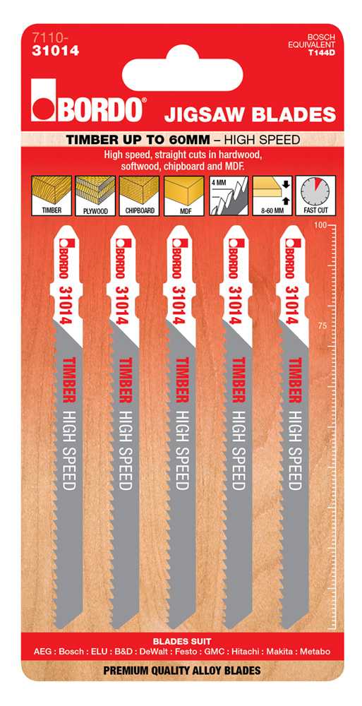 Bordo Hcs T-Shank High Speed Cut Jigsaw Blade