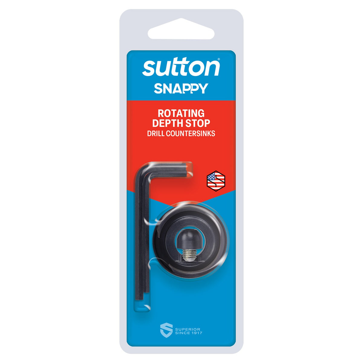 Sutton STOP C117 ROTATING DRILL COUNTERSINK SNAPPY HANGPACK — official supplier product image