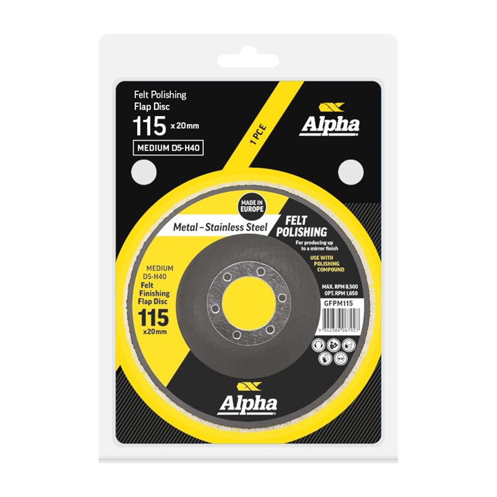 Sheffield Felt Polishing Flap Disc Medium D5-H40