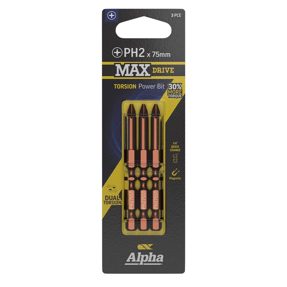 Sheffield PH2 MAXdrive Torsion Power Bit