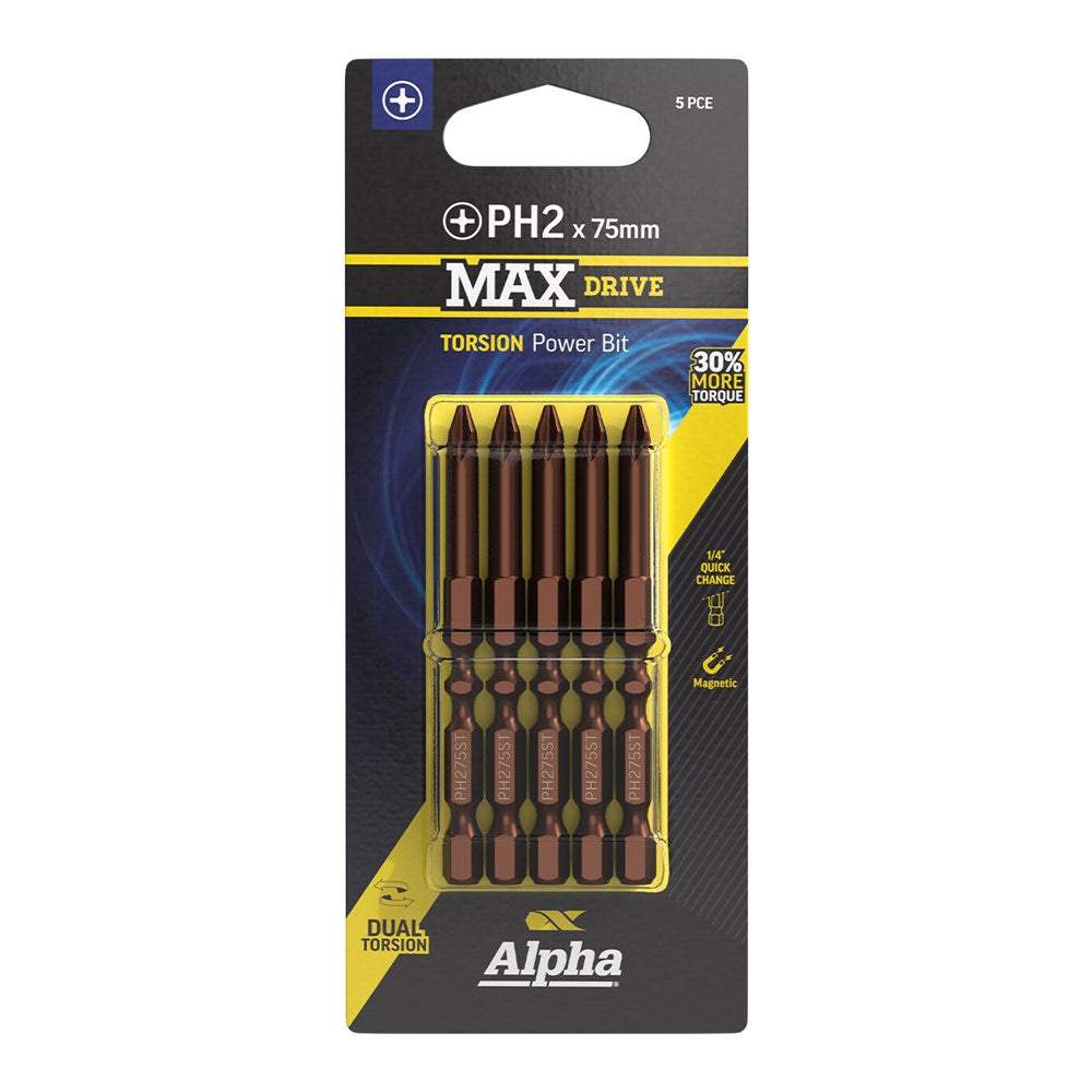 Sheffield PH2 MAXdrive Torsion Power Bit