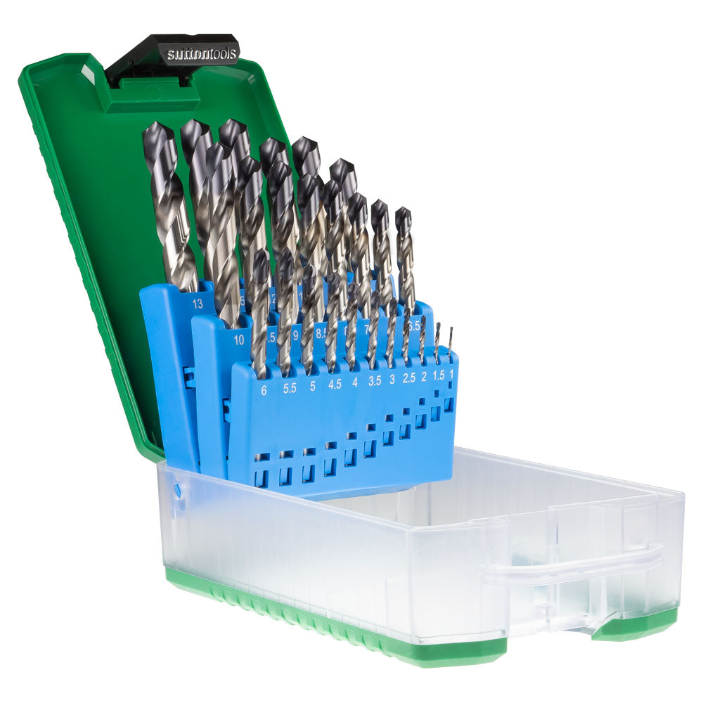 Sutton DRILL D179 JOBBER HSS-TIALN-TIP VIPER SET - DRILL D179 S2 JOBBER HSS-TiAlN-TIP VIPER+ SET 1/16-1/2 29PC