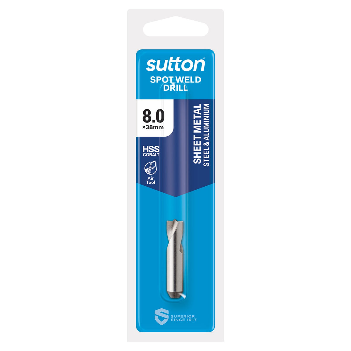 Sutton Drill D204 Spot Weld HSS-CO Swan Neck Flt Shk