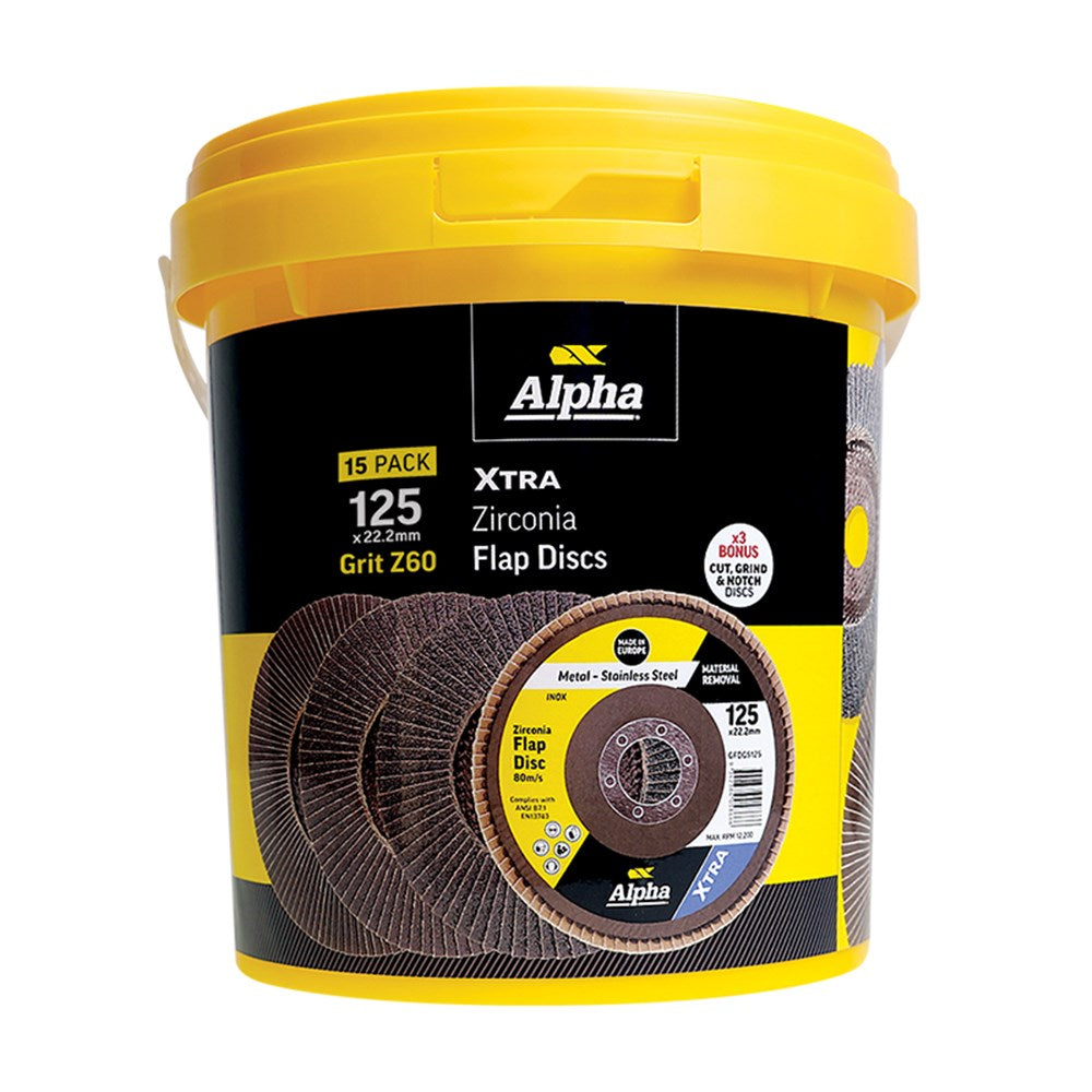 Sheffield Flap Disc Z60 Grit Zirconia Xtra Bonus GCGGS12535