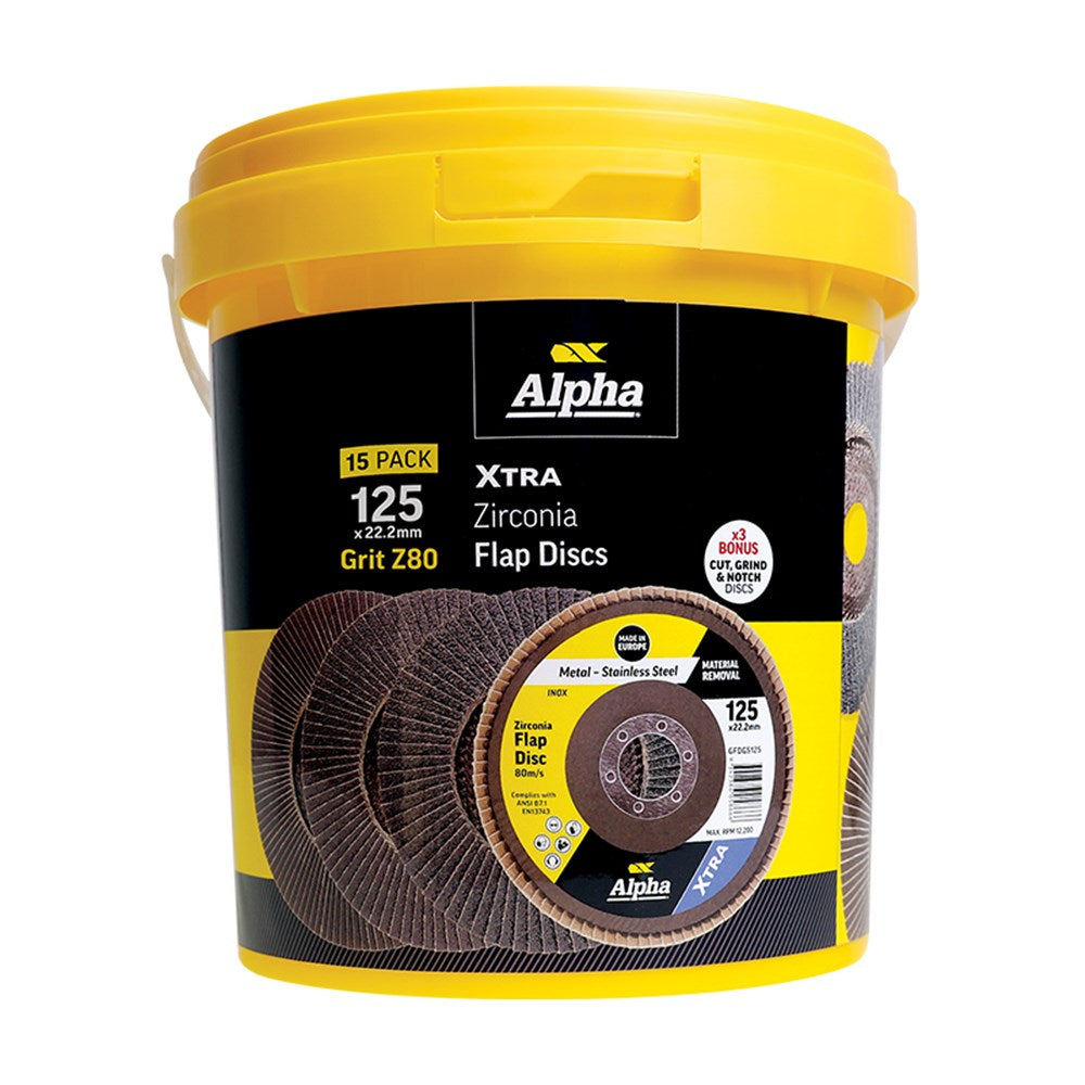 Sheffield Flap Disc Z80 Grit Zirconia Xtra Bonus GCGGS12535