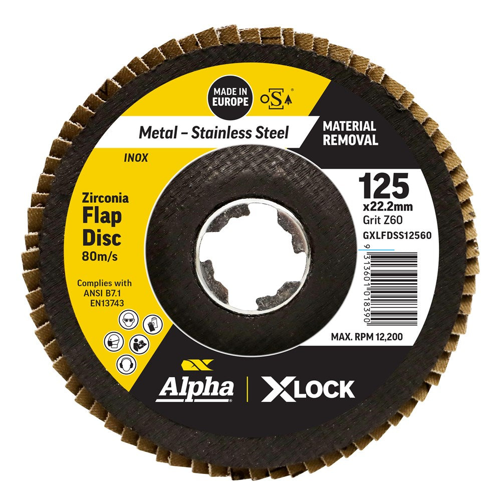Sheffield Alpha Flap Disc X-Lock Zirconia