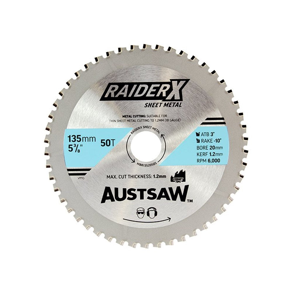 Sheffield Austsaw RaiderX Sheet Metal Blade Cermet — official supplier product image