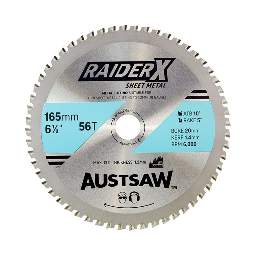 Sheffield Austsaw RaiderX Sheet Metal Blade TCT — official supplier product image