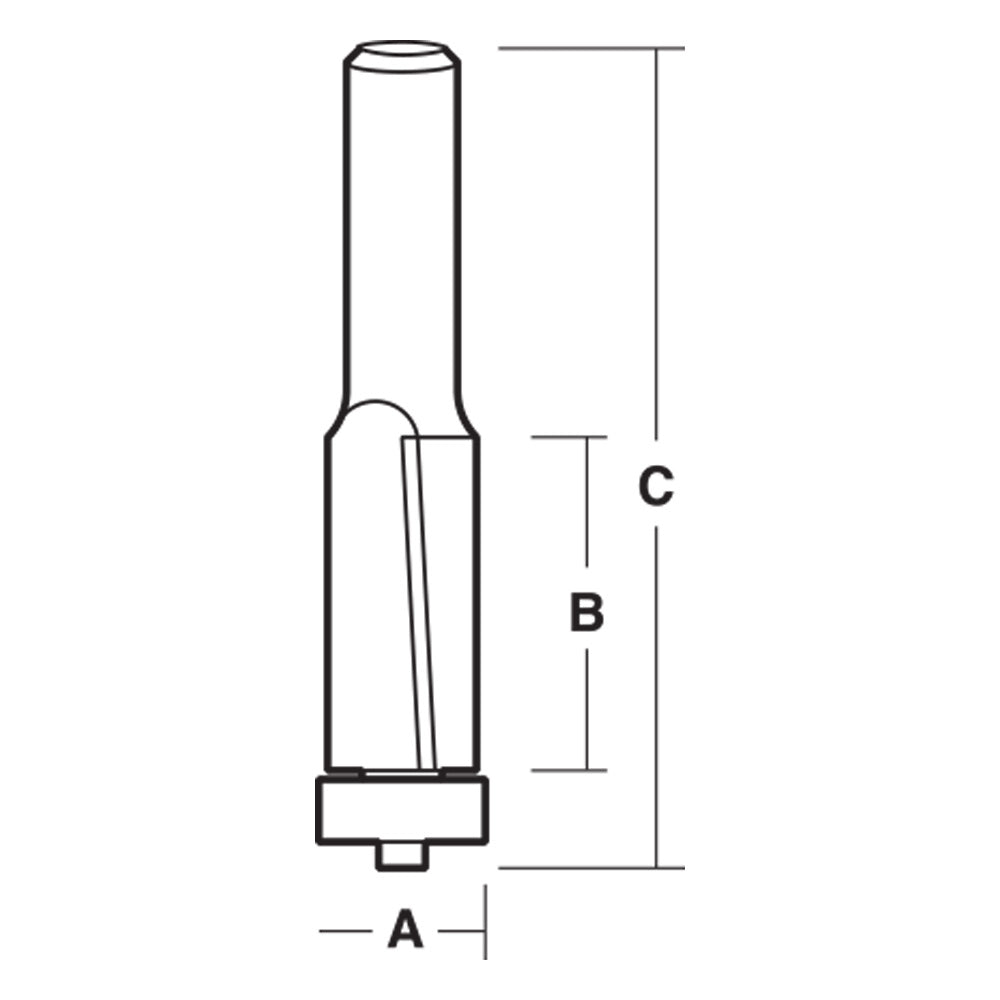 Flush Trimming Bit with Down Shear Carbide Tipped | CARBiTOOL