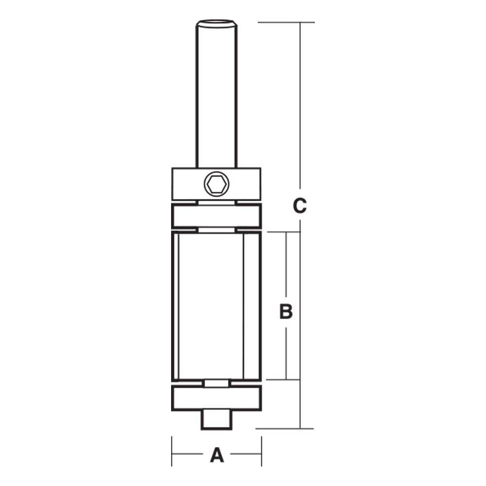 Flush Trimming Bit Dual Bearing Carbide Tipped | CARBiTOOL