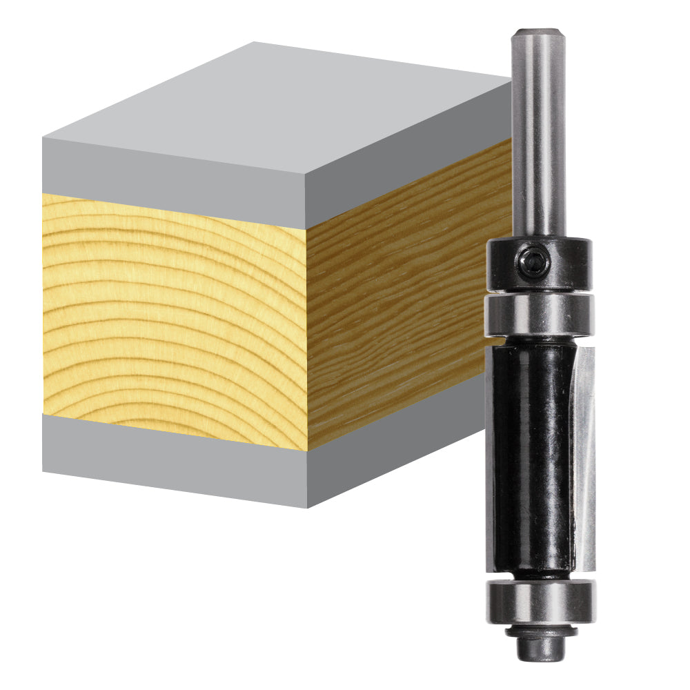 Flush Trimming Bit Dual Bearing Carbide Tipped | CARBiTOOL