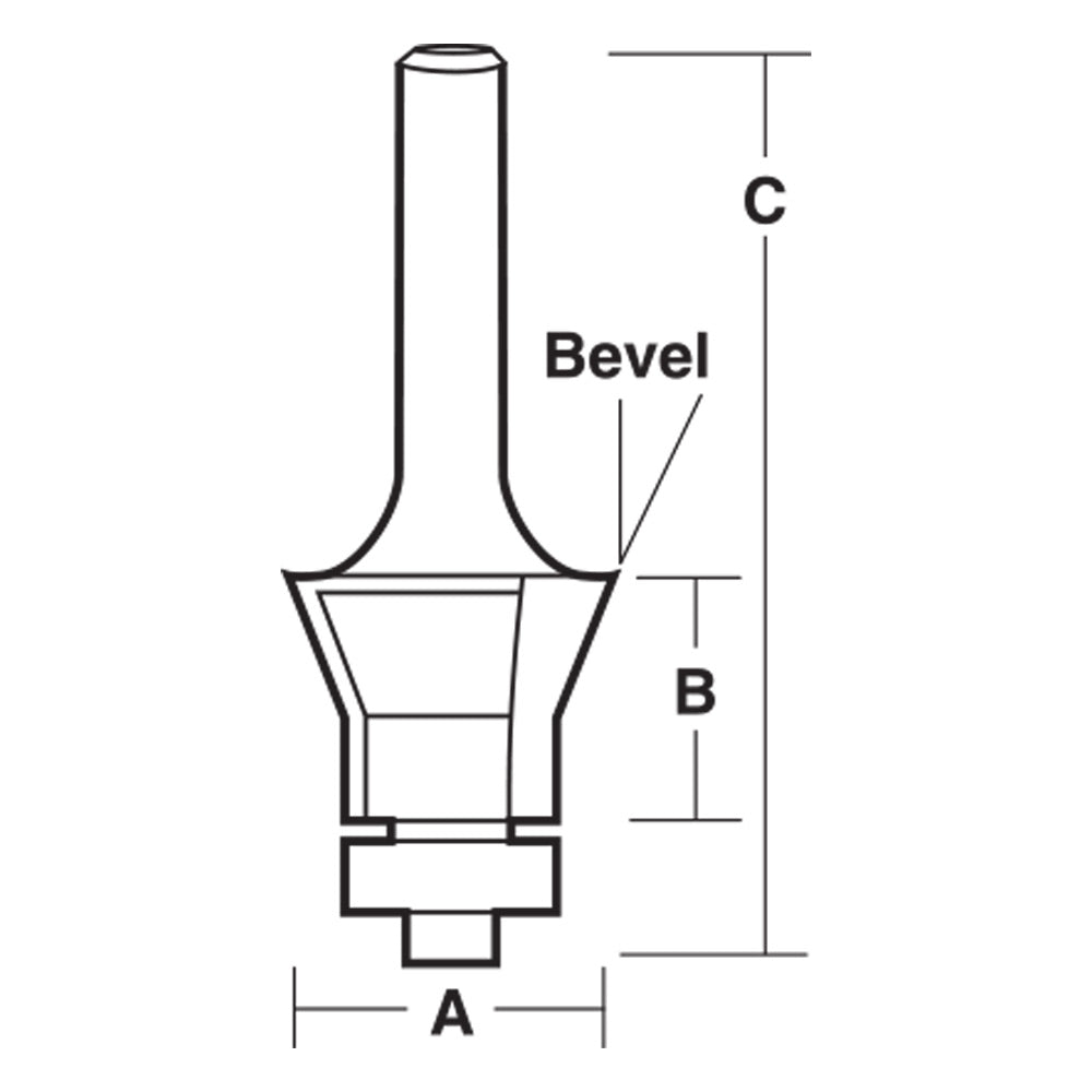 Combination Flush & Bevel Trimming Bit | CARBiTOOL