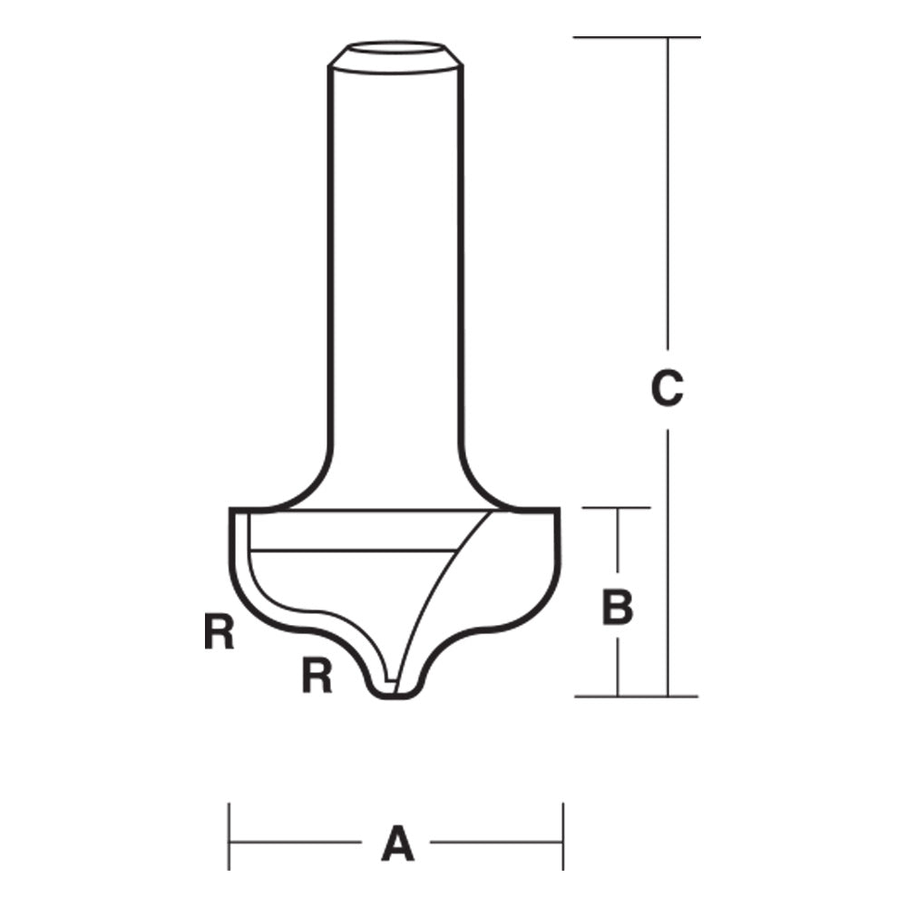 Ogee Bit Rounded Bottom | CARBiTOOL
