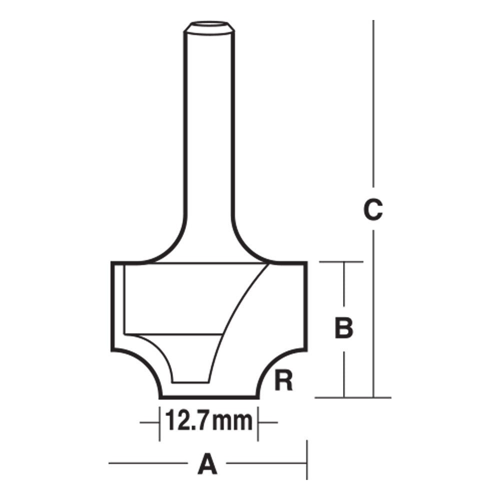 Beading Bit Wide Flat Bottom | CARBiTOOL