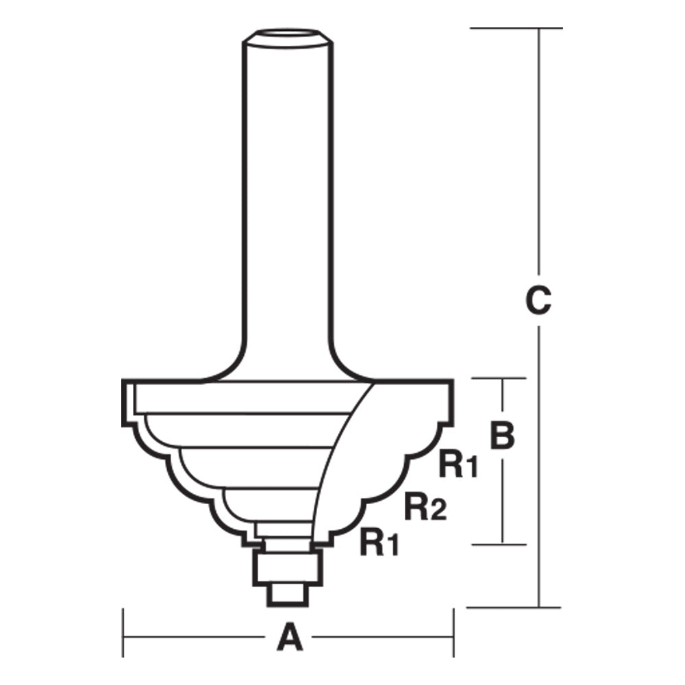 Triple Cove Bit with Ball Bearing Guide | CARBiTOOL