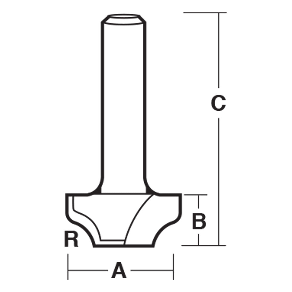 Elliptical Beading Bit Wide Flat Bottom | CARBiTOOL
