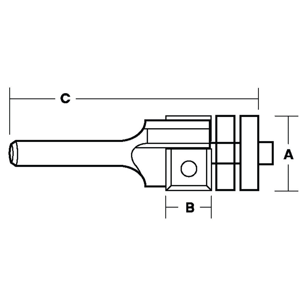 Replaceable Insert Flush Trimming Bit Two Bearings | CARBiTOOL