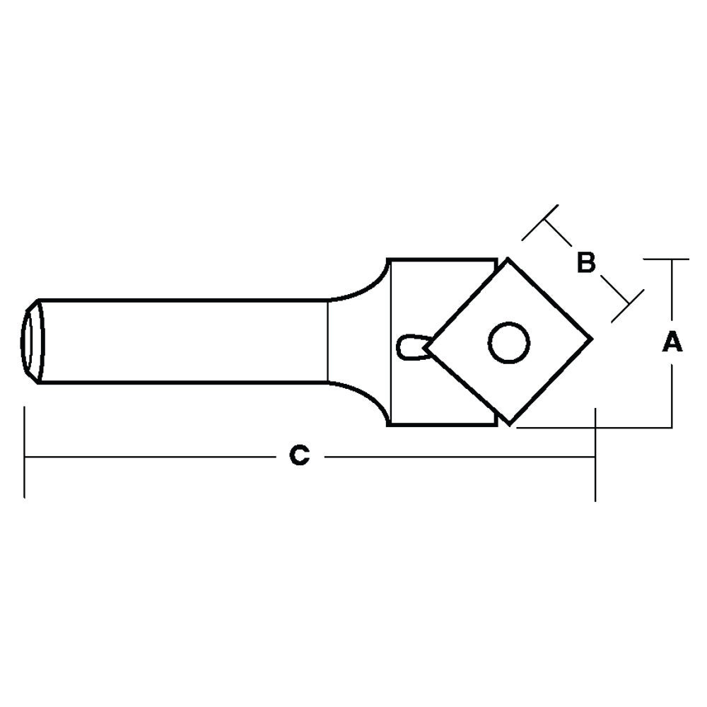 Replaceable Insert Vee Groove Bit 91° | CARBiTOOL