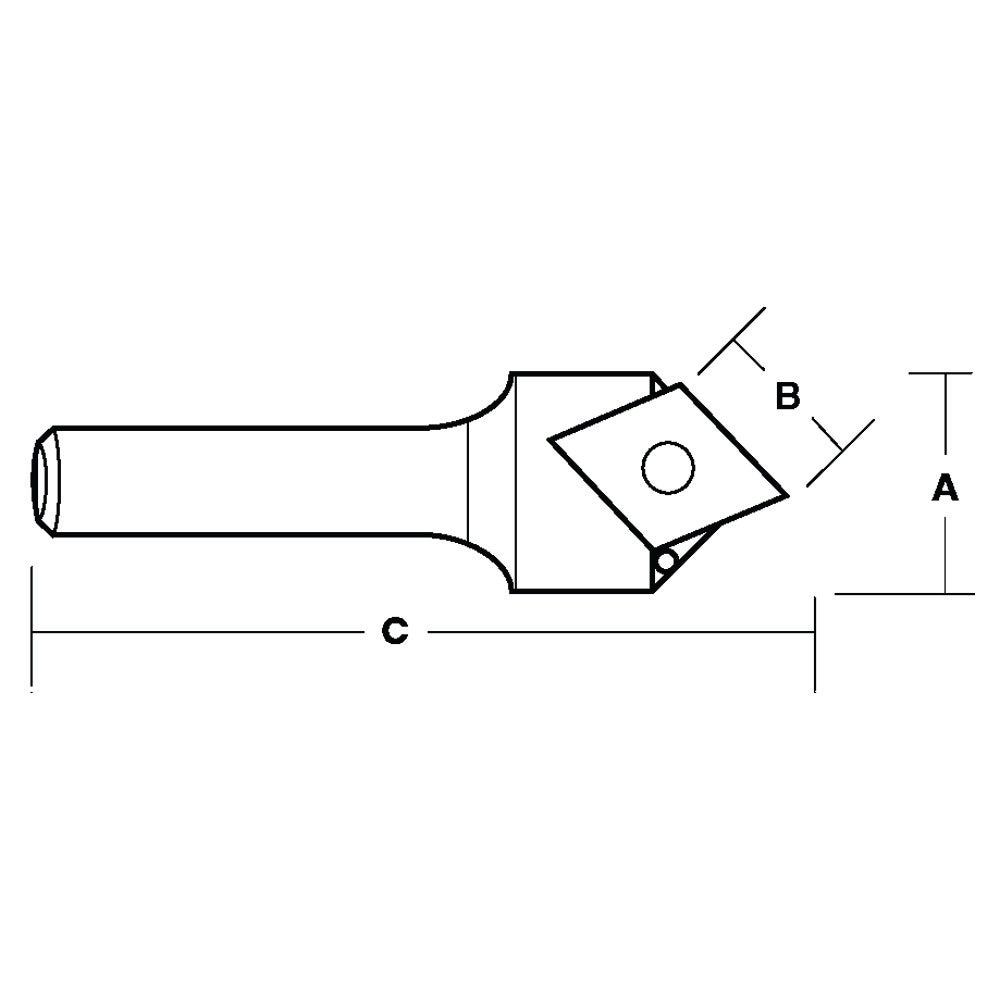 Replaceable Insert Vee Groove Bit 90° | CARBiTOOL