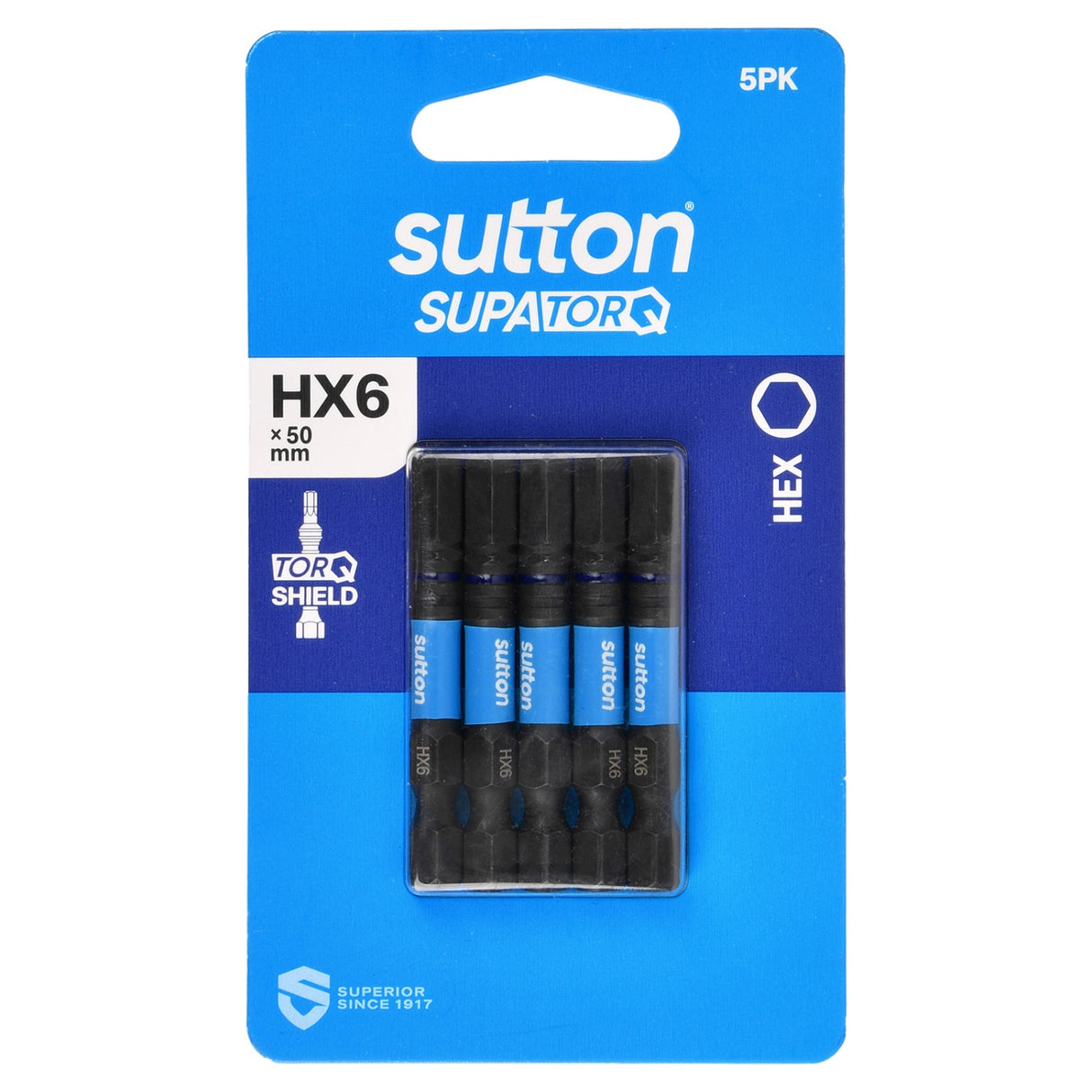 Sutton Scrdrv Bit S206 Supatorq Hex Set Stack-in