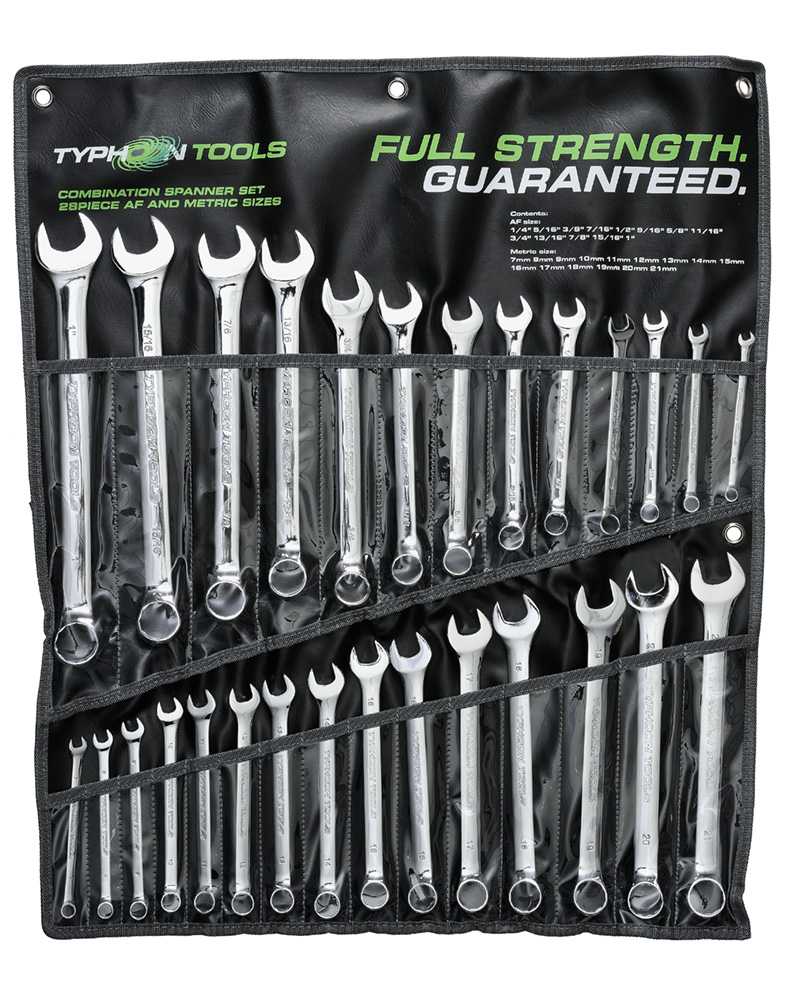 Bordo Combination Spanner Set Af & Metric