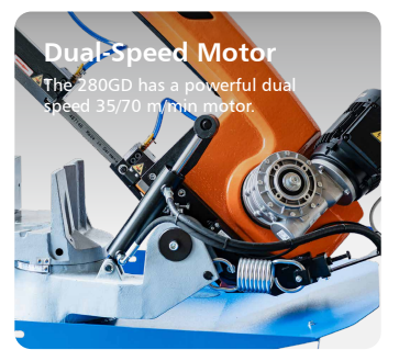 280GD Bandsaw Machine Double Mitre Workhorse 3 PHASE