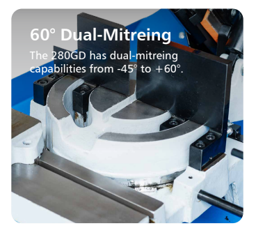 280GD Bandsaw Machine Double Mitre Workhorse 3 PHASE