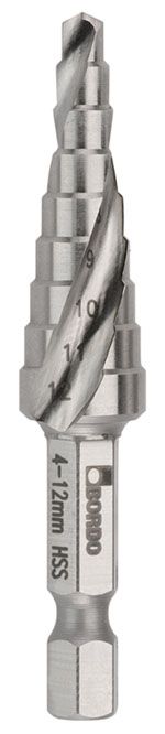Spiral Flute Hex Shank M2-HSS Step Drill | Bordo