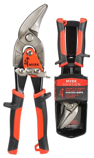 Cesoia per aviazione con offset di taglio sinistro MVRK con fondina