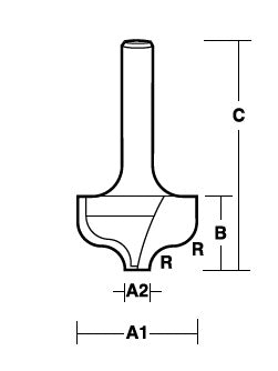 CARBiTOOL Ogee Router Bit for Panel Doors T7502 1/2