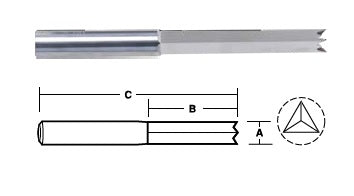 Polystyrene Cutting Straight Router Bit | CARBiTOOL