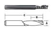 Spiral Straight Bit for HARD PLASTIC & ALUMINIUM