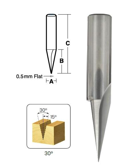 Degree Vee Groove Router Bit | CARBiTOOL