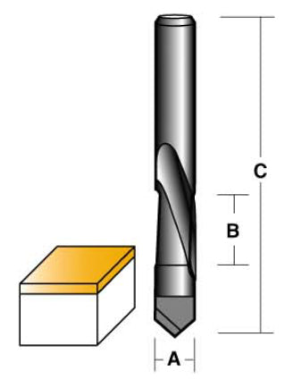 Aluminium Drilling and Caravan Trimming Router Bit | CARBiTOOL