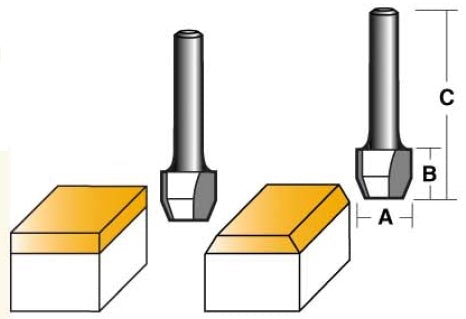 Combination Flush & Bevel Trimming Router Bit | CARBiTOOL