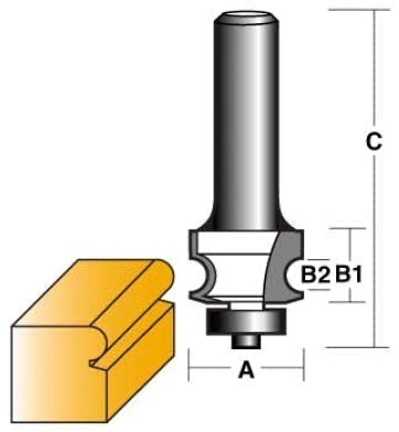 CARBiTOOL Drawing Line Router Bit TDL6B 1/2