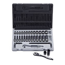 Sheffield Drive Metric Standard & Deep Socket Set Dual Action