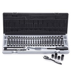 Sheffield Drive Metric & Imperial Standard & Deep Socket Set Dual Action