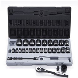 Sheffield Drive Metric Standard Socket Set Dual Action